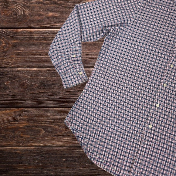 POLO RALPH LAUREN PLAID BUTTON DOWN SHIRT - Picture 2 of 5
